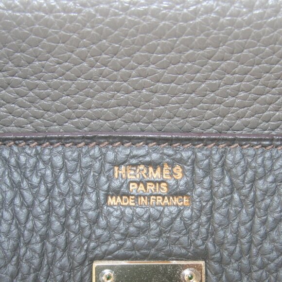 HERMES BIRKIN 35 ETAIN CLUB CLEMENCE-3 COLOR PERMABRASS HARDWARE-100% AUTHENTIC - Picture 7 of 15
